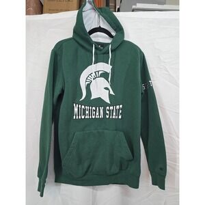 Colosseum Michigan State Spartans Mens Hoodie Green Embroidered Sweatshirt S